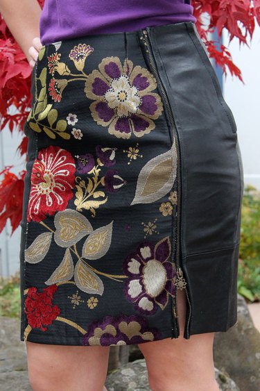 finished leather skirt.