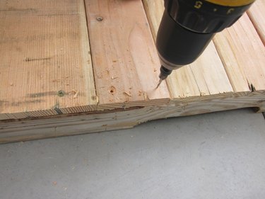Add boards between the supports