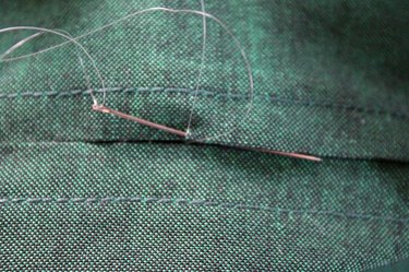 blind ladder stitch the slits closed