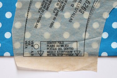 Place pattern piece on the fold of the fabric.