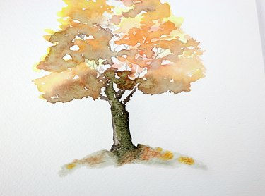 Adding more leaves under the tree