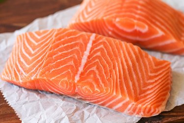Two salmon fillets