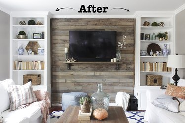 Finished built-in bookcase