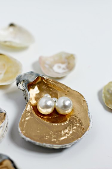 Oyster shell jewelry holder