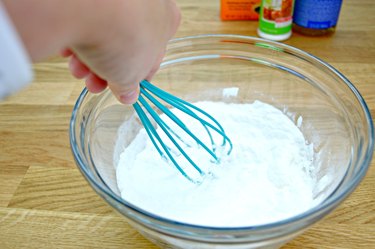 Mixing ingredients for toilet cleaning tablets