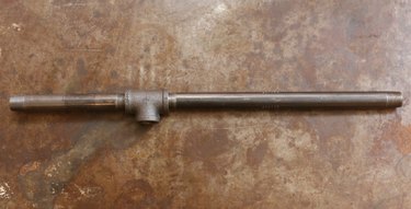 12-inch pipe attached to other side of fitting