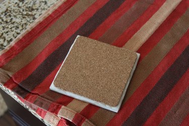 The back of the coaster finished with cork