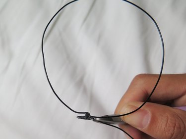 Making the round shape of the mouse ear.