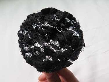 The finished lace animal ear.
