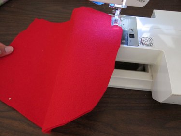 Sew hood together
