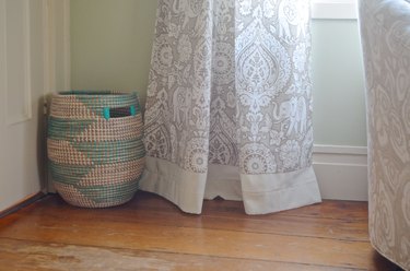Curtain panel extended to proper length