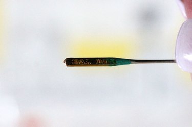 flat side of sewing machine needle