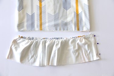 Sew ruffle together at side seams