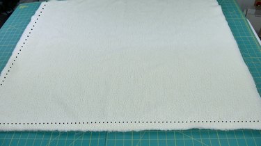 Stitch the length and width of the rectangle.