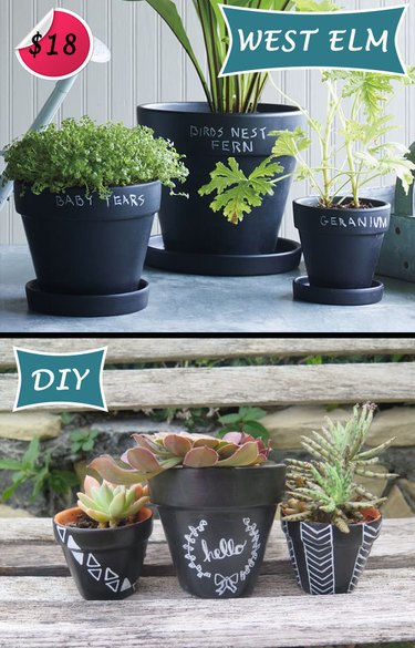 Chalkboard Planters