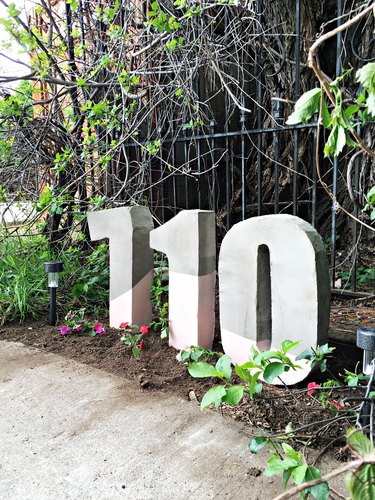 How to Make Painted House Numbers from Cement