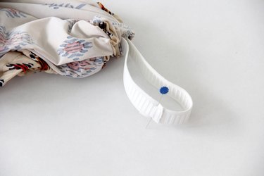 Sew elastic ends together