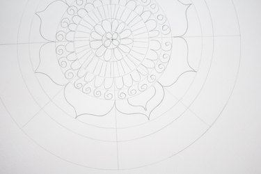 Drawing petals.