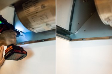 Secure range hood to studs