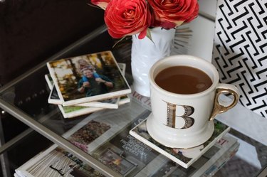 tile photo coasters