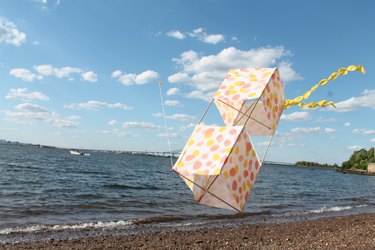 Flying the new box kite.