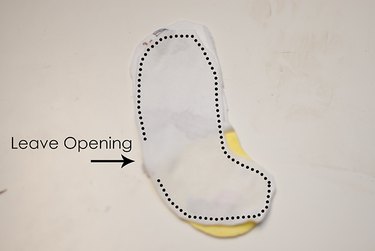 Sew the arm pieces.