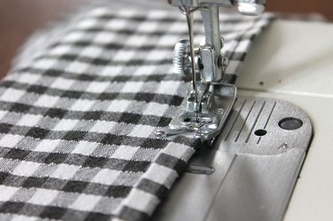 sew long edge of ruffle