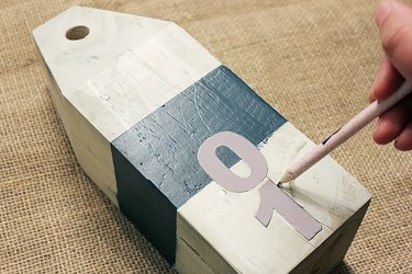 Using stencils to draw an outline of the numbers