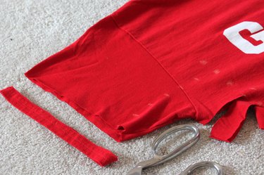cutting off hem on sleeve
