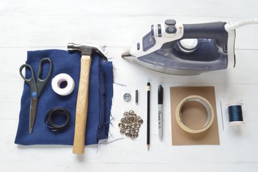 Materials for suede skirt with scalloped hem