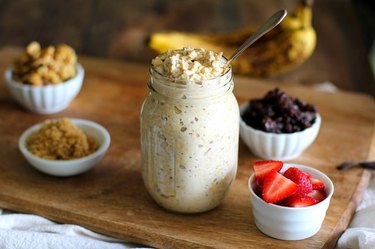 Oatmeal in mason jar