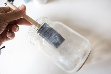 White glue inside jar