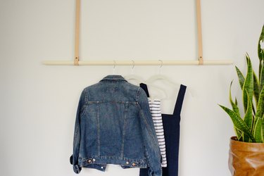 Clothes on clothing rack