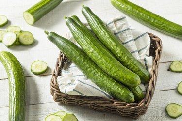 Healthy Organic Green English Cucumbers