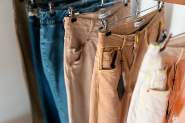 Pants on hanger