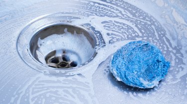 Sink And Scouring Pad