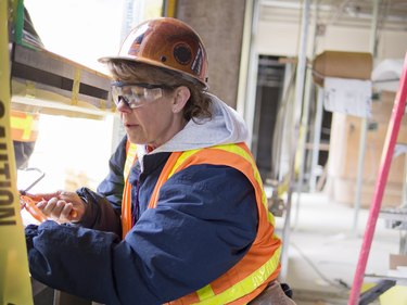 Female construction worker