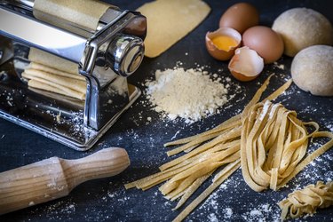 Homemade tagliatelle