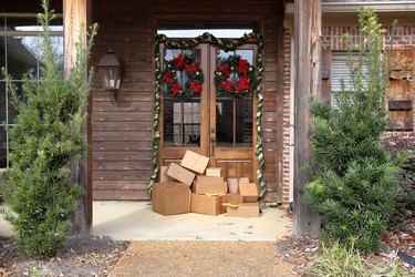 Black Friday packages front door