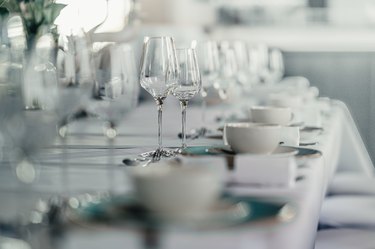 Restaurant dinner table