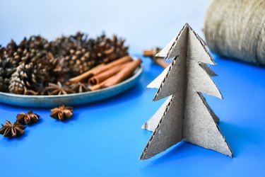 Little Christmas tree made of cardboard