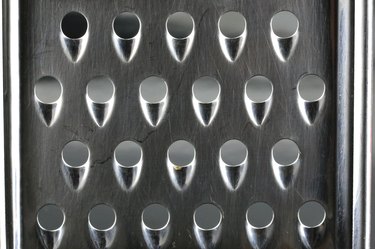 Closeup of grating utensil