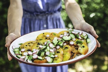 A Summer Platter of Heirloom Pineapple Tomato Salad 2