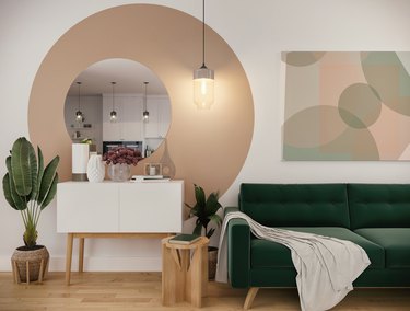 Small, colorful living room