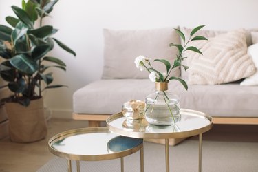 Flowers In Vase On Table At Home