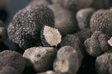 Germany, Black truffles on table