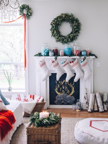 Fireplace with stockings