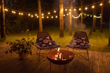 Fire pit at cottage