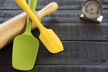 Bakery And Cooking Tools Silicone on wood table