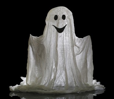 Halloween ghost, isolated on black